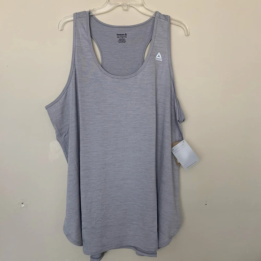 Reebok Dynamic Tank Top Silver Sconce Heather